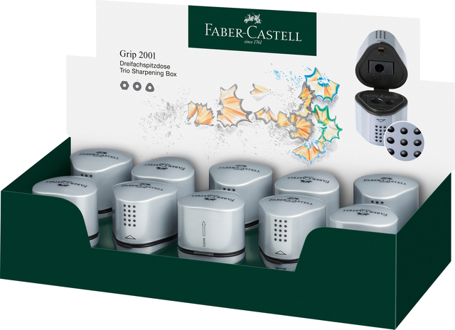 Puntenslijper Faber-Castell 2001 trio grip zilver — Foto 2 van 2