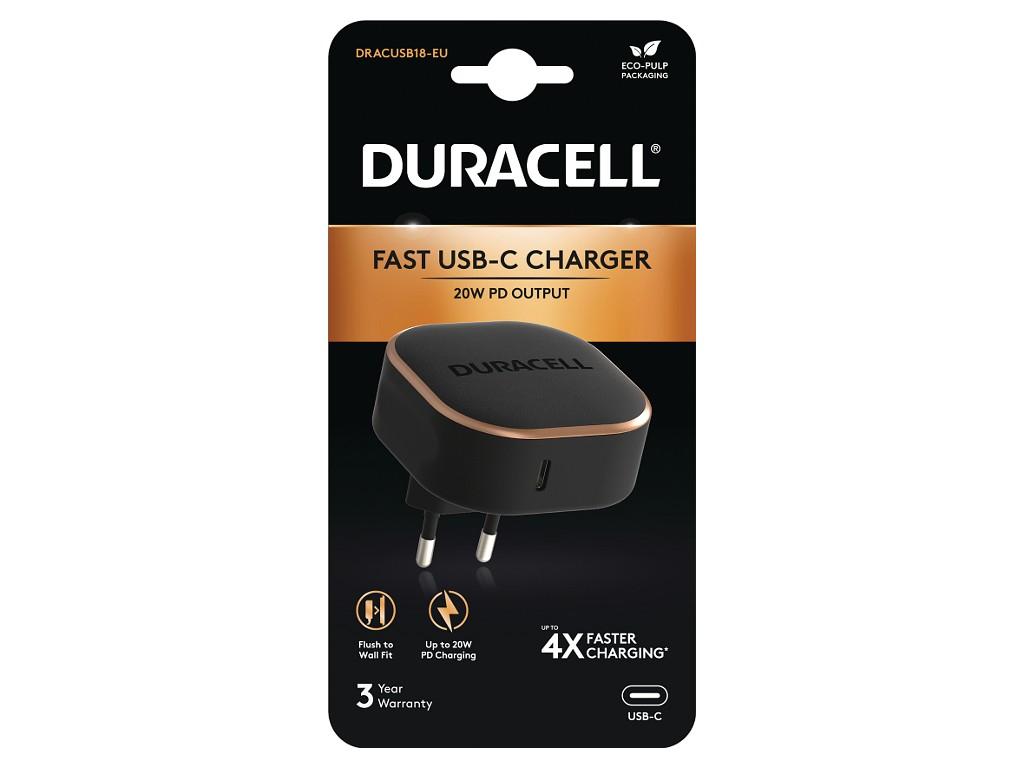 Duracell DRACUSB18-EU oplader voor mobiele apparatuur Zwart afbeelding