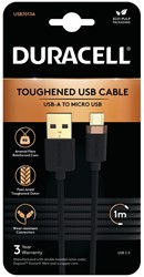 Duracell USB7013A USB-kabel Zwart