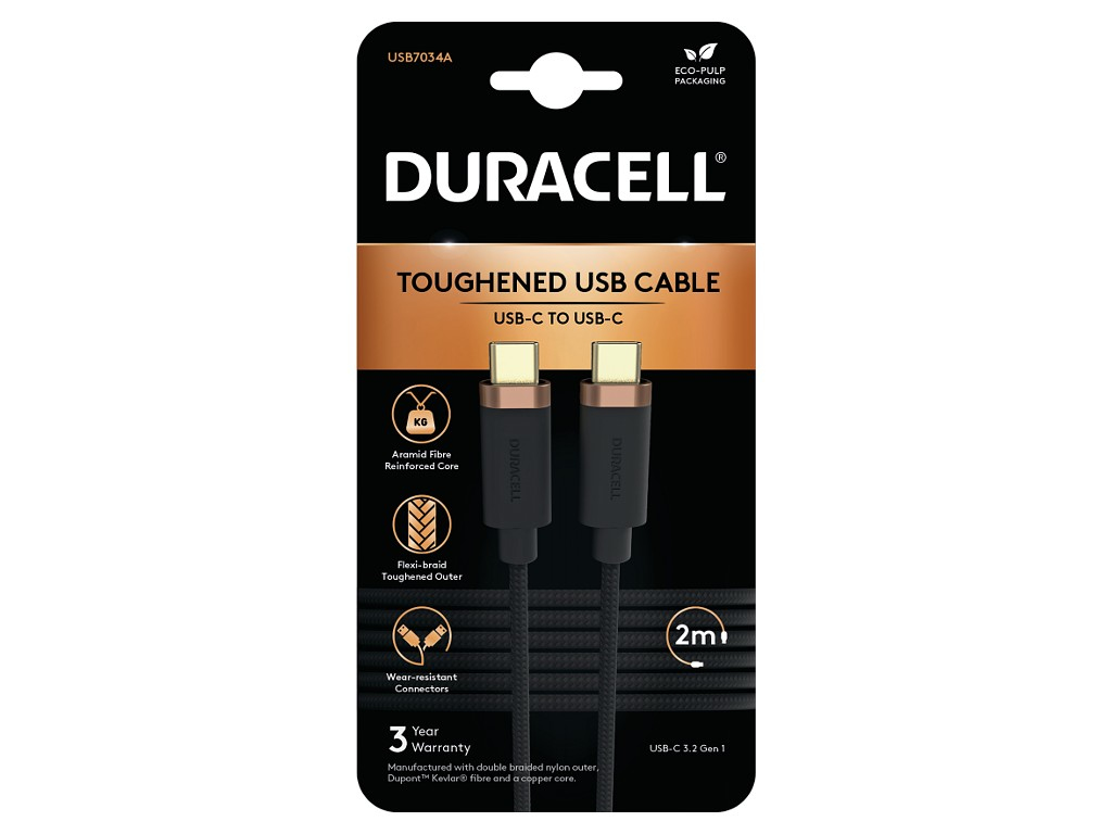 Duracell USB7034A USB-kabel Zwart afbeelding
