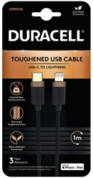 Duracell USB9012A Lightning-kabel Zwart