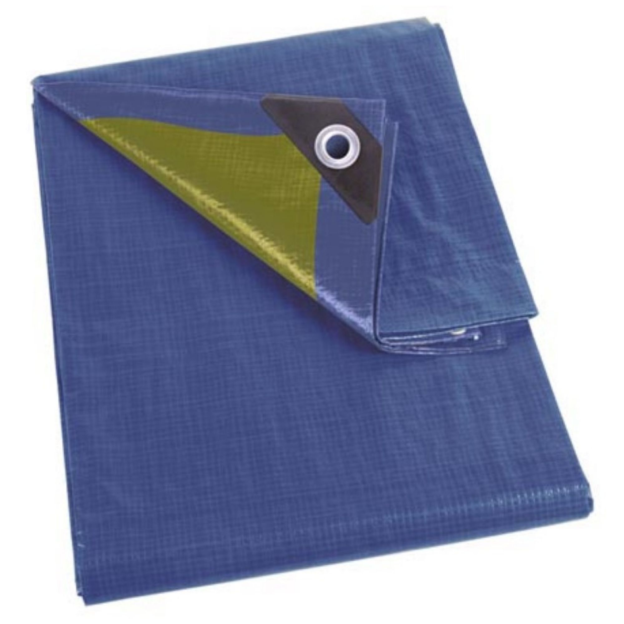 Dekzeil - Blauw/Kaki - Sterk - 6 x 10 m afbeelding