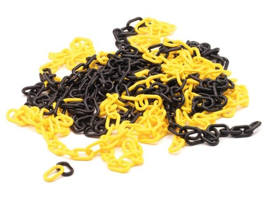 GEEL/ZWARTE KETTING - 10 m afbeelding
