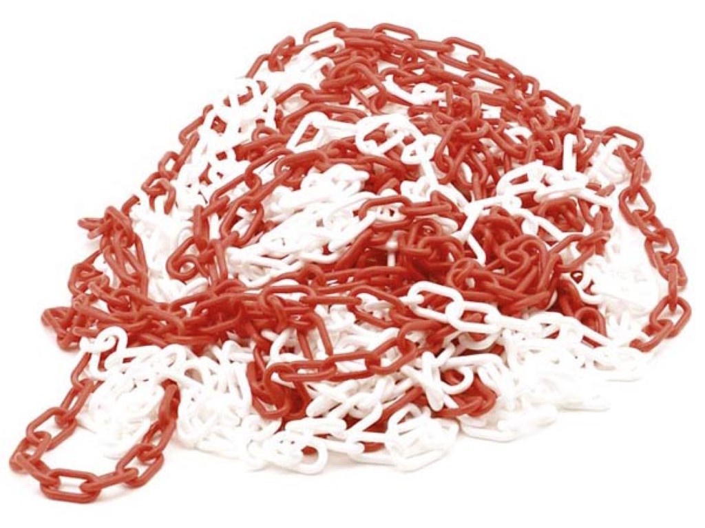 ROOD/WITTE KETTING - 25 m afbeelding