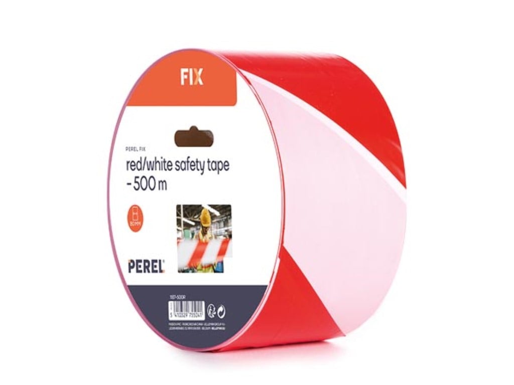 Velleman Rood wit veiligheidslint 500 m rol