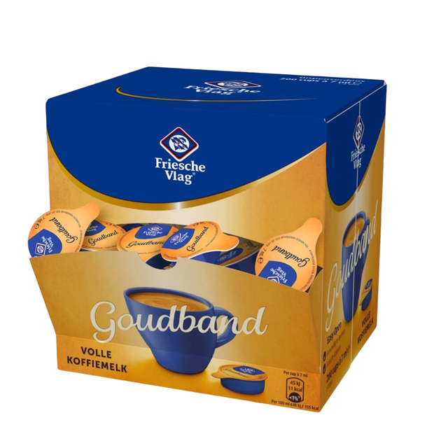 Koffiemelk Friesche Vlag goudband 7 ml 200 cups afbeelding