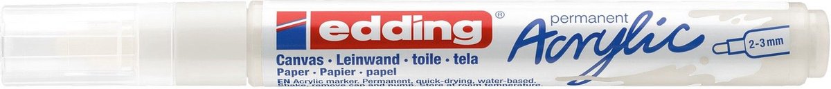 Acrylmarker edding e-5100 medium verkeerswit afbeelding