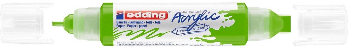 Acrylmarker edding e-5400 3D double liner geelgroen afbeelding