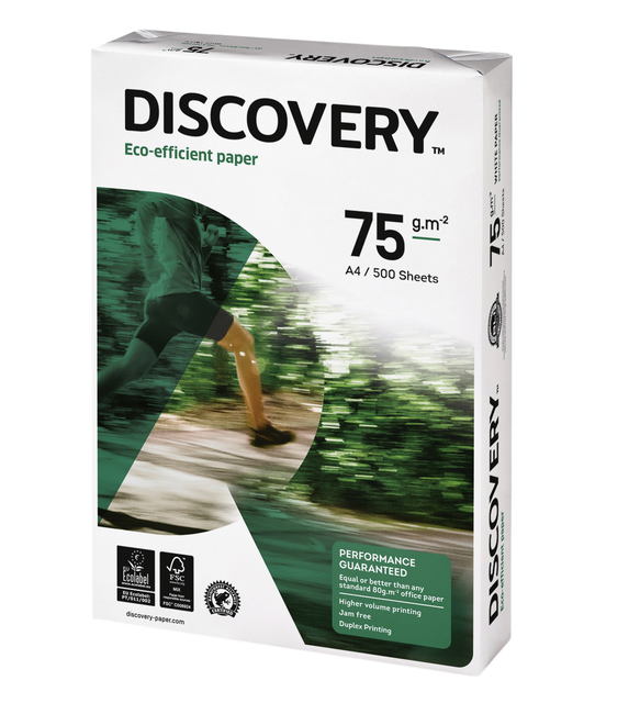 Kopieerpapier Discovery A4 75gr wit 500 vel afbeelding