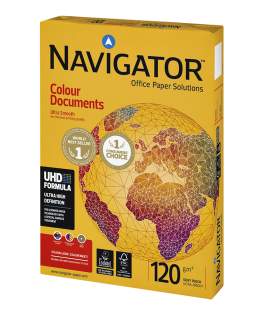 Kopieerpapier Navigator Colour Documents A4 120gr wit 250 vel afbeelding