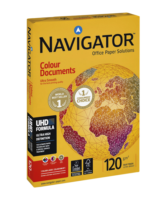 Kopieerpapier Navigator Colour Documents A4 120gr wit 250 vel — Foto 2 van 2