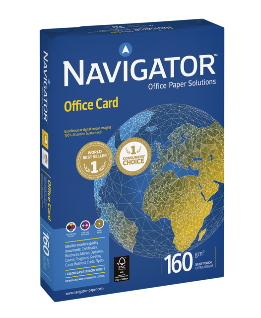 Kopieerpapier Navigator Office Card A4 160gr wit 250 vel — Foto 2 van 2
