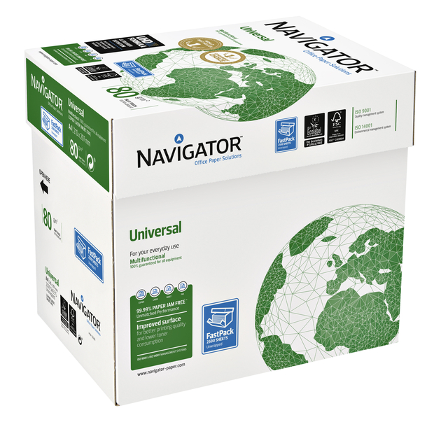 Kopieerpapier Navigator Universal Nonstop A4 80gr wit 2500 vel afbeelding