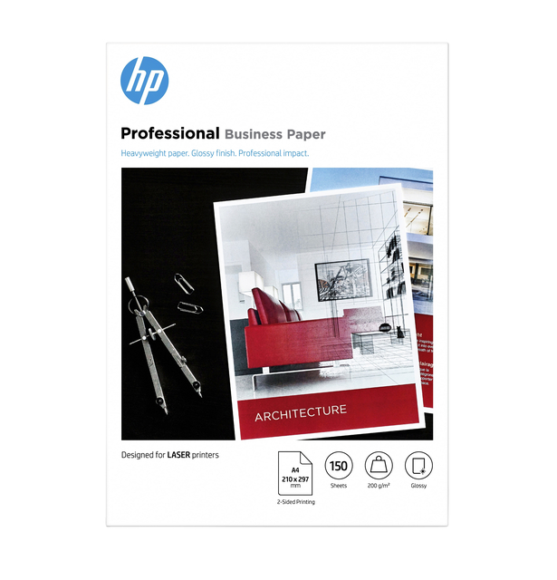 Fotopapier laser HP 7MV83A 200gr A4 glans wit 150 vel — Foto 2 van 2
