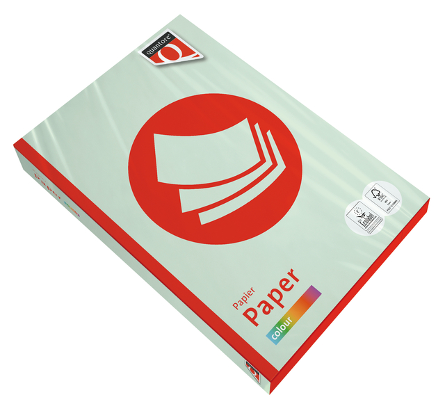Kopieerpapier Quantore Colour A4 80gr lichtgroen 500 vel afbeelding