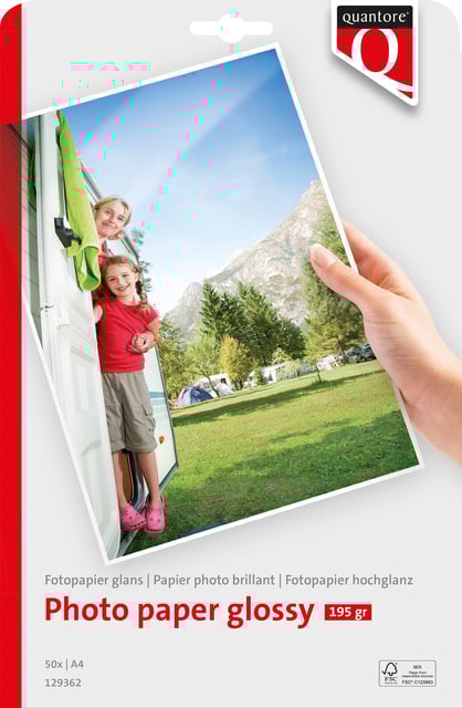 Fotopapier Quantore A4 glans 50 vel 195gr afbeelding