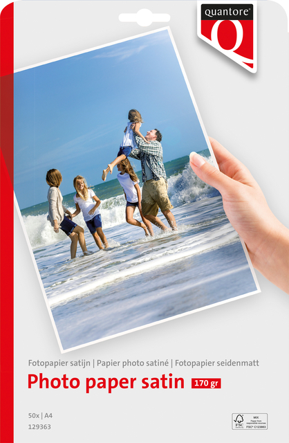 Fotopapier Quantore A4 satijn mat 50vel 170gr afbeelding