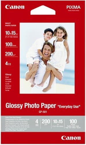 Inkjetpapier Canon GP-501 10x15cm 200gr glans 100 vel