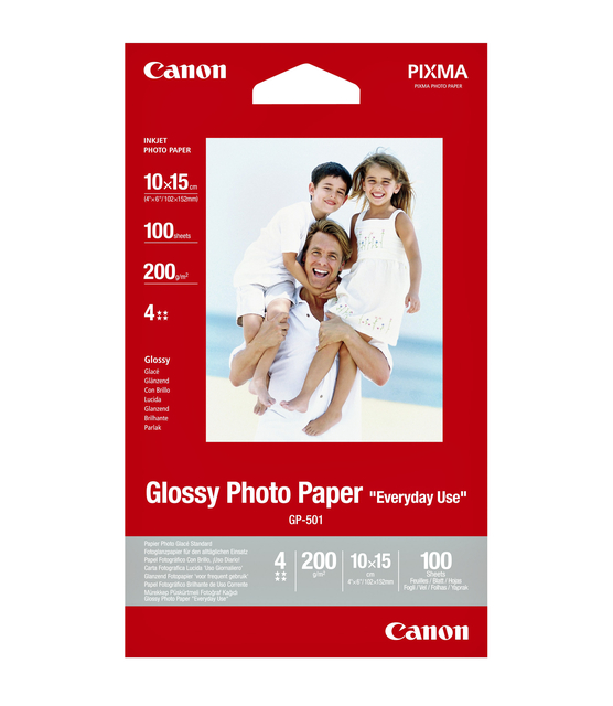 Inkjetpapier Canon GP-501 10x15cm 200gr glans 100 vel afbeelding