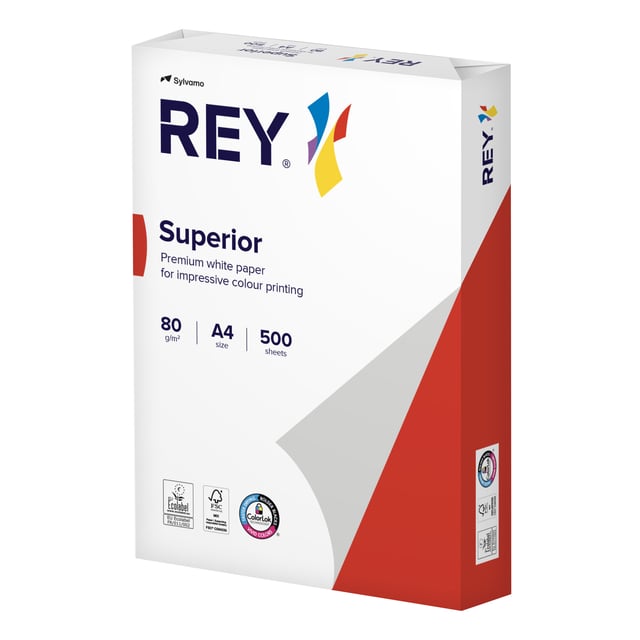 Kopieerpapier Rey Superior A4 80gr wit 500 vel afbeelding