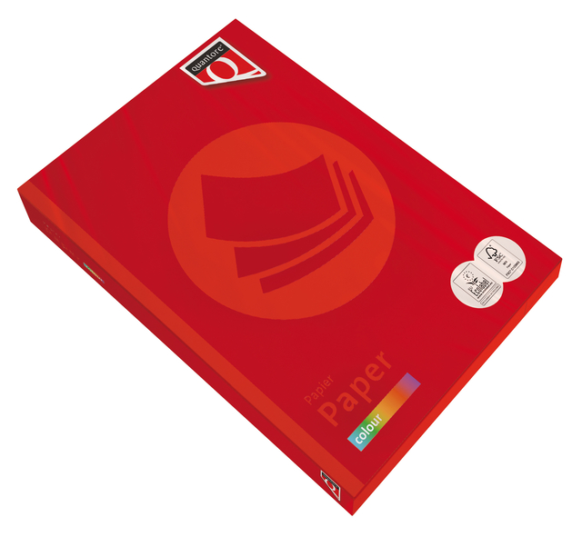 Kopieerpapier Quantore Colour A3 80gr felrood 500 vel afbeelding