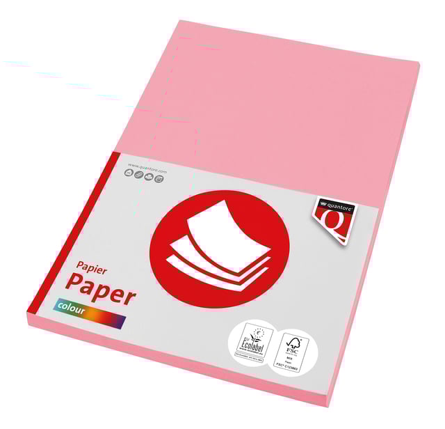 Kopieerpapier Quantore Colour A4 80gr roze 100 vel afbeelding