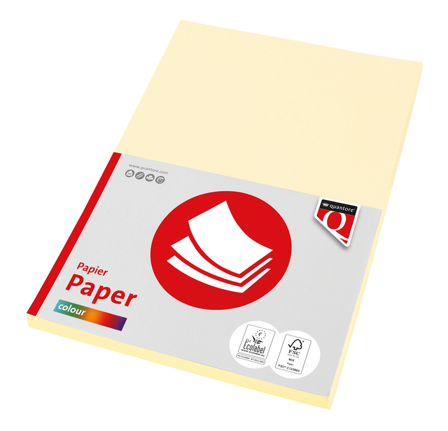 Kopieerpapier Quantore Colour A4 80gr ivoor 100 vel afbeelding