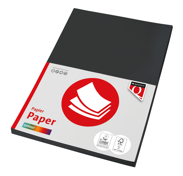 Kopieerpapier Quantore Colour A4 160gr zwart 50 vel afbeelding