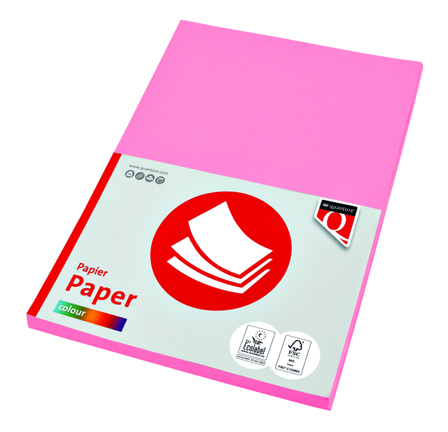 Kopieerpapier Quantore Colour A4 160gr roze 50 vel afbeelding