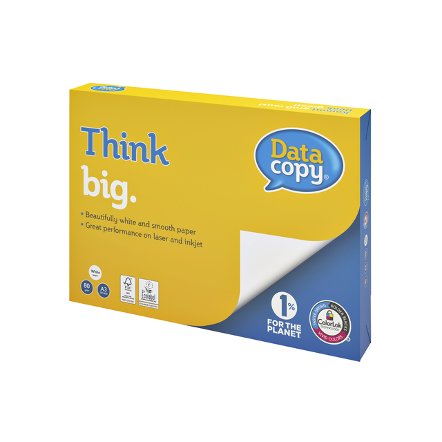 Kopieerpapier Datacopy A3 80gr wit 500 vel afbeelding