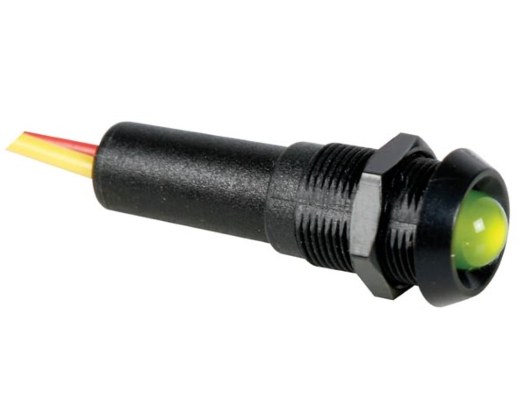 LED LAMP 12V GROEN - ZWARTE BEHUIZING afbeelding