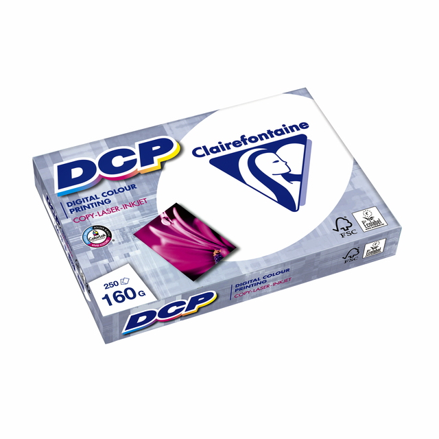 Laserpapier Clairefontaine DCP A4 160gr wit 250 vel afbeelding