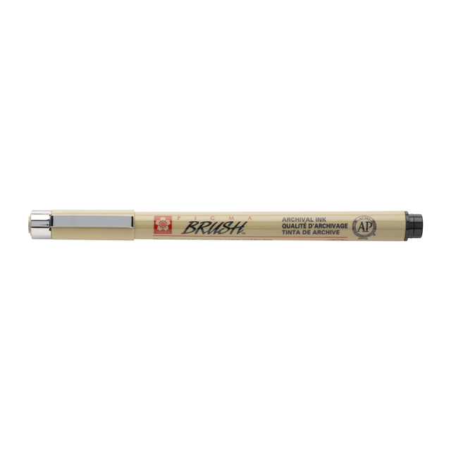 Brushpen Sakura Pigma Brush zwart afbeelding