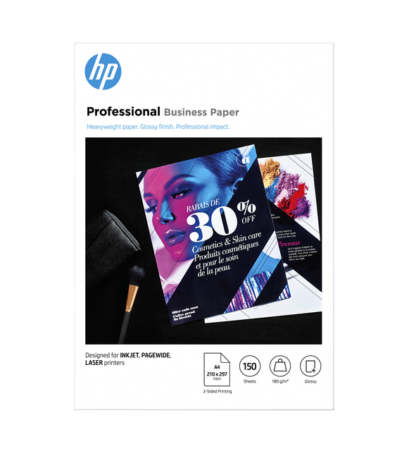 Fotopapier laser HP 3VK91A A4 180gr glans wit 150 vel — Foto 2 van 2