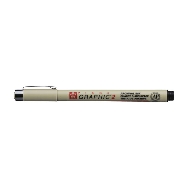 Fineliner Sakura Pigma Graphic 2 2.0mm zwart — Foto 2 van 2