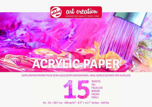 Acrylverfpapier Talens Art Creation A4 15vel 290gr afbeelding