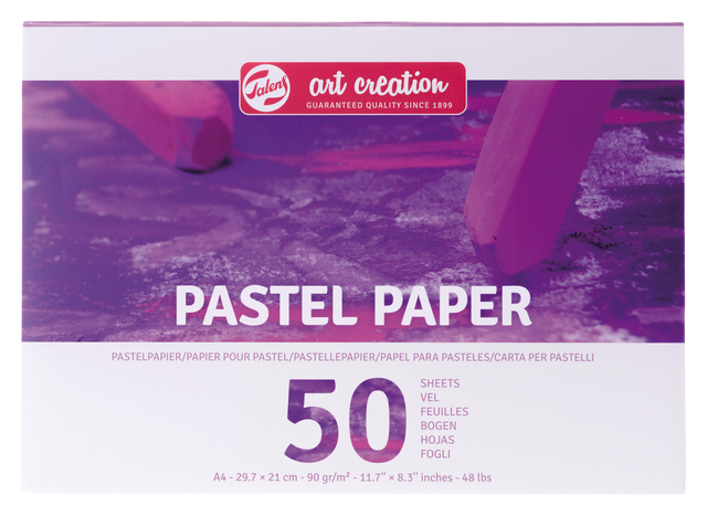 Pastelpapier Talens Art Creation 50 witte vellen 90gr 297x210mm paars afbeelding