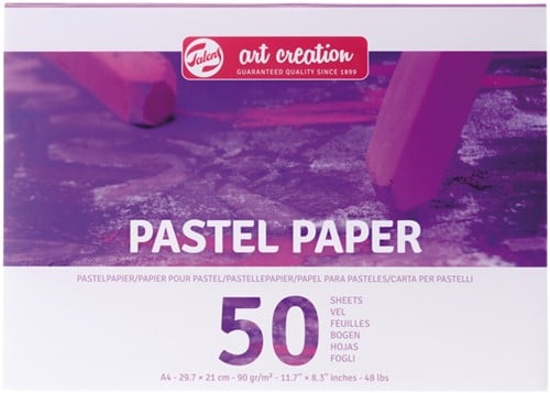 Pastelpapier Talens Art Creation 50 witte vellen 90gr 297x210mm paars