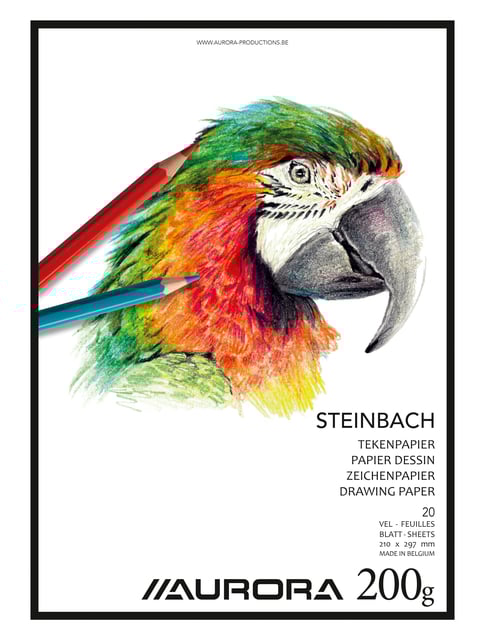 Tekenblok Aurora A4 20 vel 200 gram Steinbach papier afbeelding