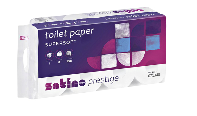 Toiletpapier Satino MT1 Prestige 3-laags 250 vel wit 071340 afbeelding