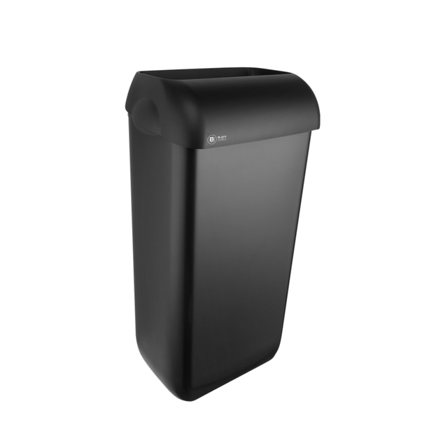 Afvalbak BlackSatino open inworp 23 liter zwart 331830 afbeelding