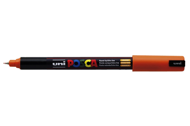 Paintmarker Uni POSCA PC1MR extra fijn donkeroranje afbeelding