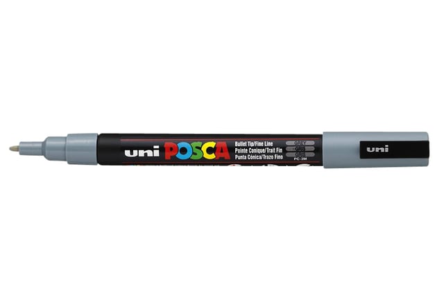 Paintmarker Uni POSCA PC3M fijn grijs afbeelding