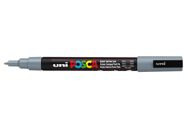 Verfstift Posca PC3M fijn grijs afbeelding