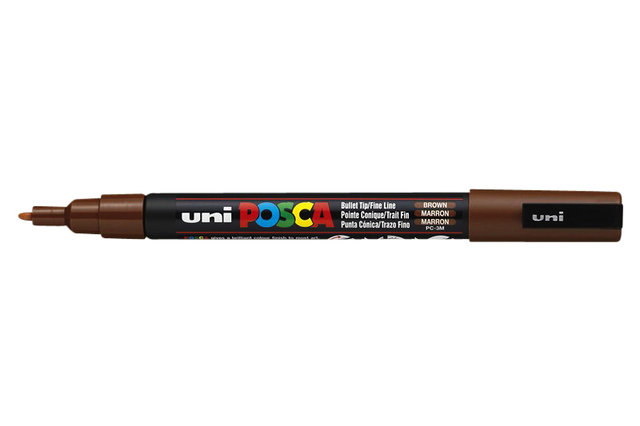 Paintmarker Uni POSCA PC3M fijn bruin afbeelding
