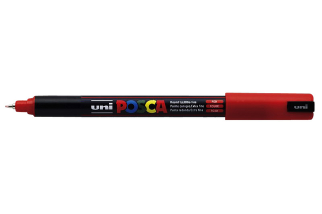 Paintmarker Uni POSCA PC1MR extra fijn rood afbeelding