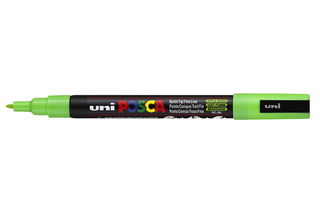 Paintmarker Uni POSCA PC3M fijn appelgroen afbeelding
