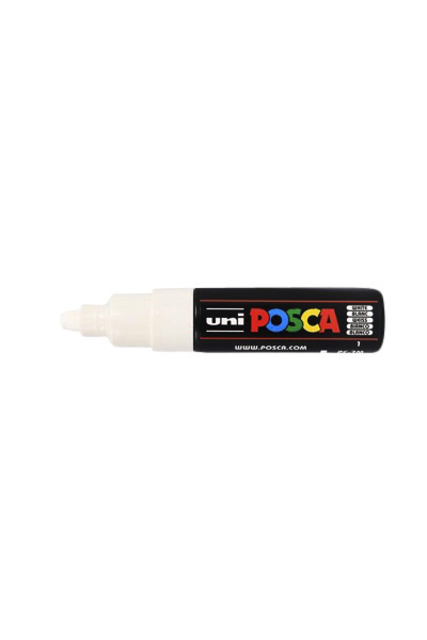 Paintmarker Uni POSCA PC7M breed wit afbeelding