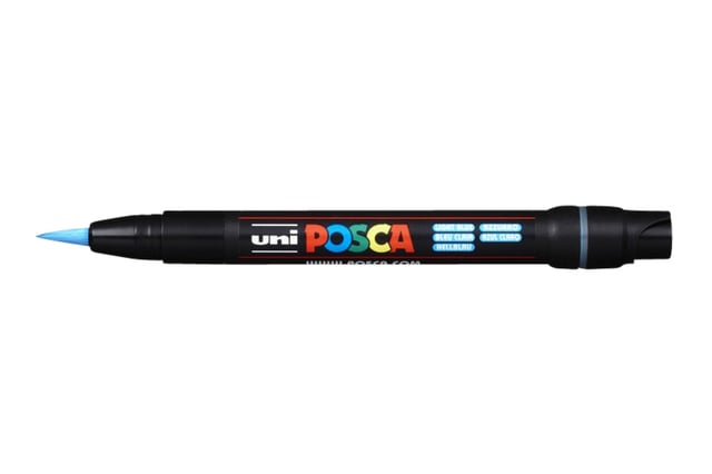 Paintmarker Uni POSCA PCF350 Brush 1-10mm lichtblauw afbeelding