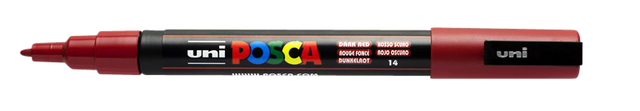Verfstift Posca PC3M fijn donkerrood afbeelding